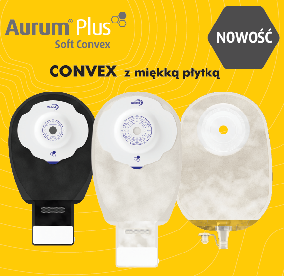 NOWOŚĆ NA POLSKIM RYNKU: Aurum Plus® Convex Soft - worek stomijny jednoczęściowy z miodem Manuka, odpuszczalny z miękką płytką typu Convex